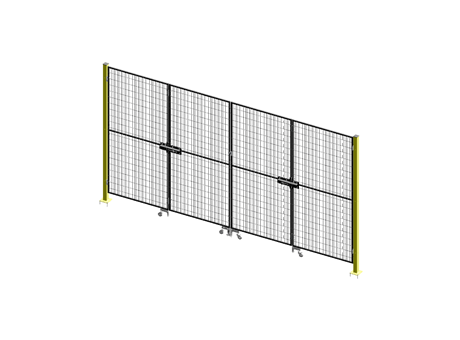 Opposed Folding Door - ImpactGuard60 - W 4000 - H 2240 - 20x20 Frame