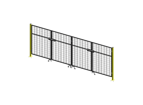 Opposed Folding Door - ImpactGuard60 - W 4000 - H 1640 - 30x30 Frame