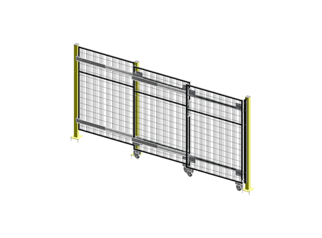 Double Stage Single Open Passage Sliding Door TX - ImpactGuard60 - W 2000 - H 1640 - 20x20 Frame