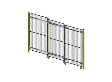 Double Stage Single Open Passage Sliding Door TX - ImpactGuard60 - W 2000 - H 2240 - 20x20 Frame