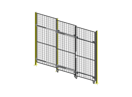 Double Stage Single Open Passage Sliding Door TX - ImpactGuard60 - W 2000 - H 2640 - 20x20 Frame