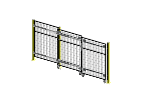 Double Stage Single Open Passage Sliding Door TX - ImpactGuard60 - W 2000 - H 1640 - 30x30 Frame