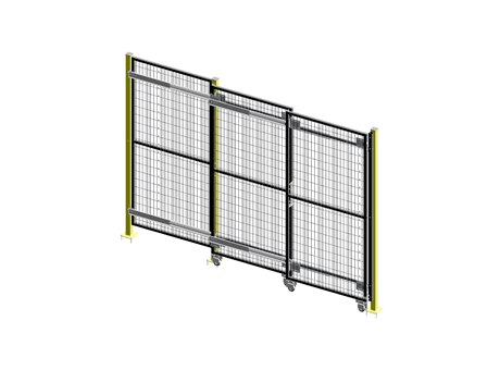 Double Stage Single Open Passage Sliding Door TX - ImpactGuard60 - W 2000 - H 2240 - 30x30 Frame