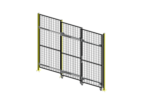 Double Stage Single Open Passage Sliding Door TX - ImpactGuard60 - W 2000 - H 2640 - 30x30 Frame