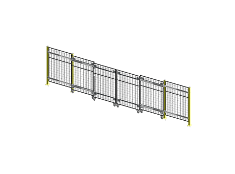 Double Stage Opposed Open Passage Sliding Door TX - ImpactGuard60 - W 4000 - H 1640 - 20x20 Frame