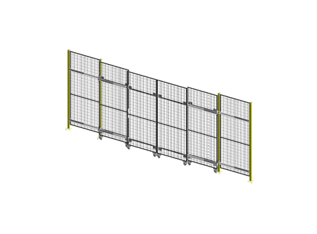 Double Stage Opposed Open Passage Sliding Door TX - ImpactGuard60 - W 4000 - H 2640 - 20x20 Frame