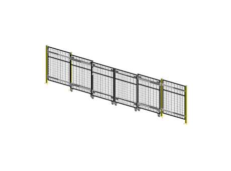 Double Stage Opposed Open Passage Sliding Door TX - ImpactGuard60 - W 4000 - H 1640 - 30x30 Frame
