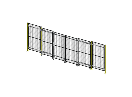Double Stage Opposed Open Passage Sliding Door TX - ImpactGuard60 - W 4000 - H 2240 - 30x30 Frame