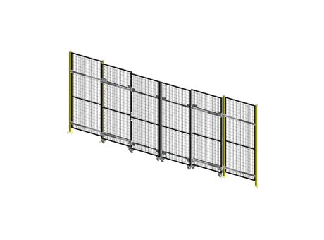 Double Stage Opposed Open Passage Sliding Door TX - ImpactGuard60 - W 4000 - H 2640 - 30x30 Frame