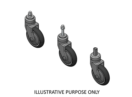 Swivel Caster SHOPPING CART NRE - TB ROUND - THERMOPLASTIC RUBBER