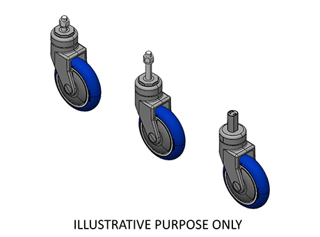 Swivel Caster SHOPPING CART NRE - TP ROUND - THERMOPLASTIC COMPOUND