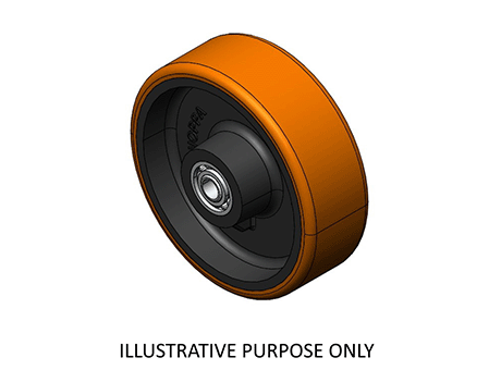 Manufactured with molded polyurethane on a cast iron core.