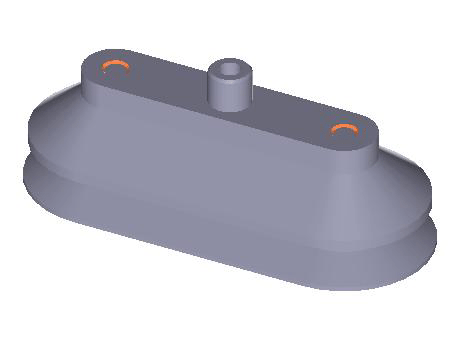 Bellows suction pad FSGAO (oval, 1.5 corrugations)