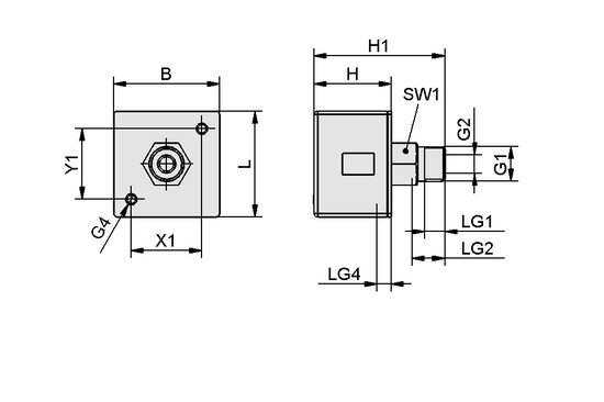 Dimensional drawing VAM-D