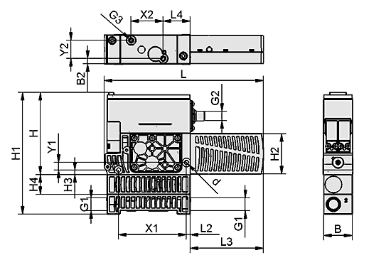 Dimension drawing 16.01.01.01475 SXPi / SXMPi H