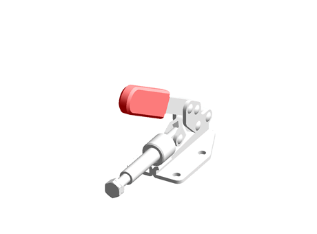 Clamp-Push & Pull Type-Flange Base-Stroke 30mm Straight Handle-DDH-36020M