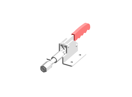 Clamp-Push & Pull Type-Flange Base-Stroke 10mm Straight Handle-DDH-302-DM