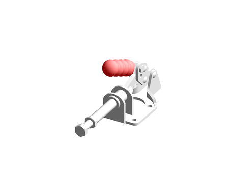 Clamp-Push & Pull Type-Flange Base-Stroke 32mm Straight Handle-DDH-302-FM/DDH-302-FMSS