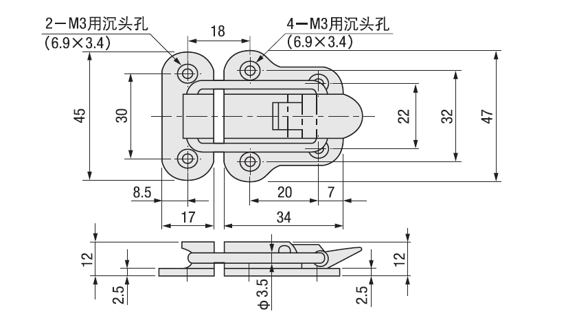 Technical Drawing For GACKWSB1