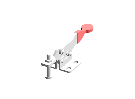 Clamp-Horizontal-Spindle Fixed Pressure Handle Flange Base-DDH-20100