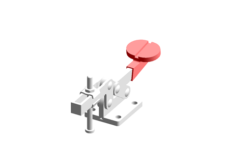 Clamp-Horizontal-U-Shaped Pressure Handle Flange Base-DDH-20300
