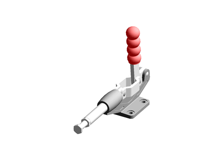 Clamp-Push & Pull Type-Flange Base-Stroke 60mm Straight Handle-DDH-305-HM