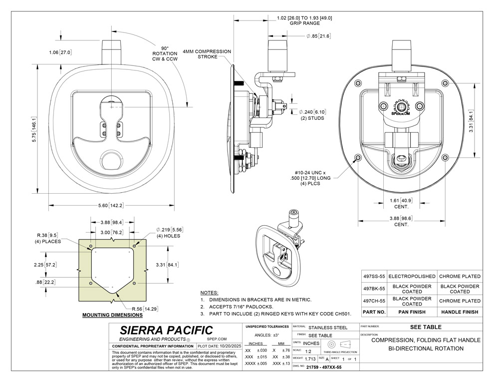 Handle Drawing.pdf Sierra Pacific Engineering and Products (SPEP) - Free CAD models ...