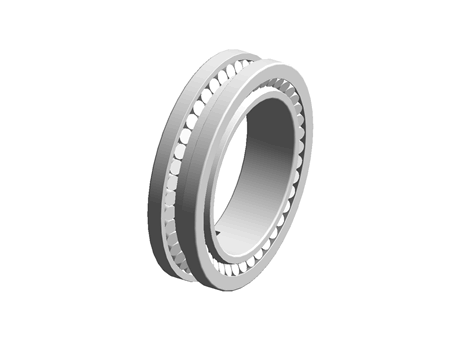 Tapered roller bearings, double row, TDI design, cylindrical bore, steep contact angle, without intermediate ring, with locating slot(s) in the inner ring