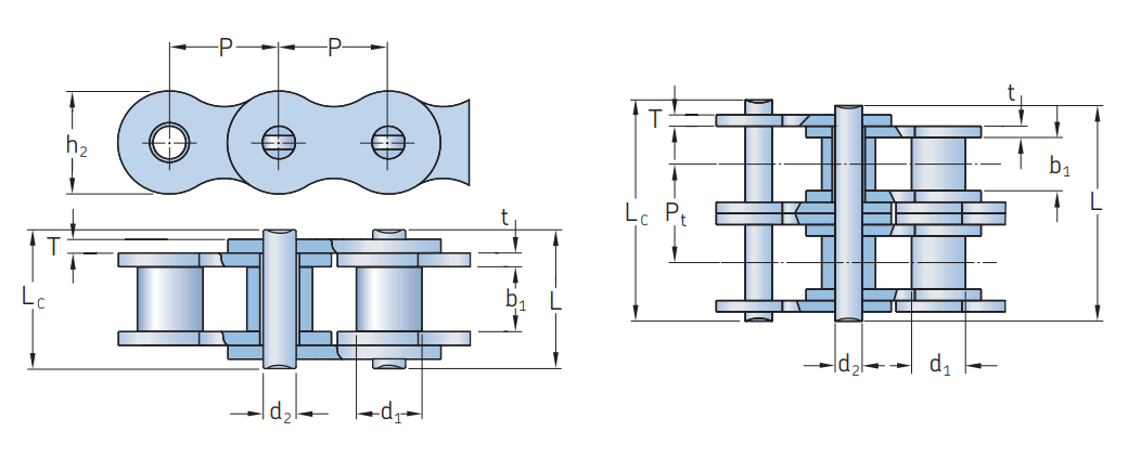 SKF - Free CAD models - Roller chains BS/ISO - TraceParts