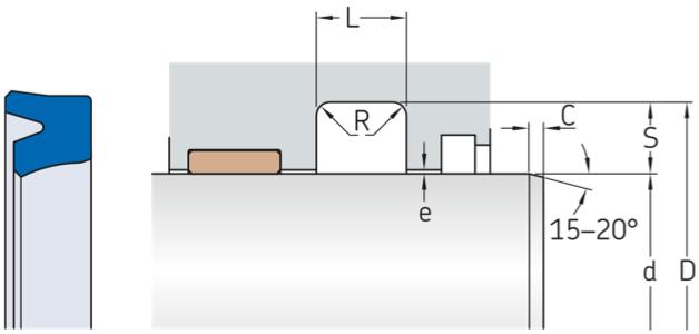 Buffer Rod Engineering Drawing SKF - Free CAD models - S1S rod and buffer seals - TraceParts