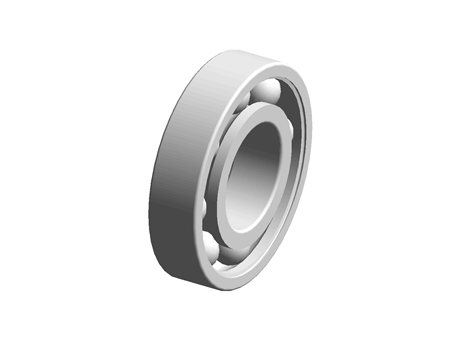 Hybrid deep groove ball bearings, single row