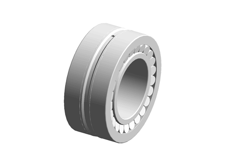 Tapered roller bearings, double row, TDI design, cylindrical bore, helical groove in bearing bore