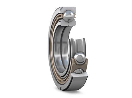 Angular contact ball bearings, four-point contact ball bearings, with locating slots in the outer ring