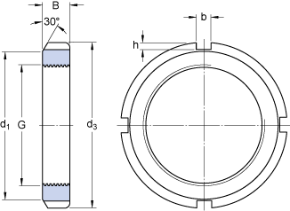 Lock Nut Calculation SKF - Free CAD models - KM(L) and HM .. T lock nuts requiring a keyway ...