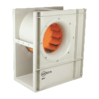 CMR - Very robust single inlet medium pressure centrifugal fans, equipped with a backward curved impeller
