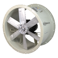 THT_CL - 400 ºC/2h and 300 ºC/2h tubular axial extract fans with long casing and external terminal boxes