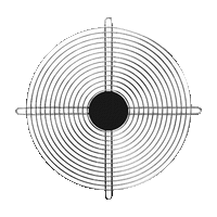 RT - Protection guard for inlet or outlet of long cased axial fans