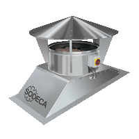 HTTI - Roof mounted axial extract fans with inclined supports