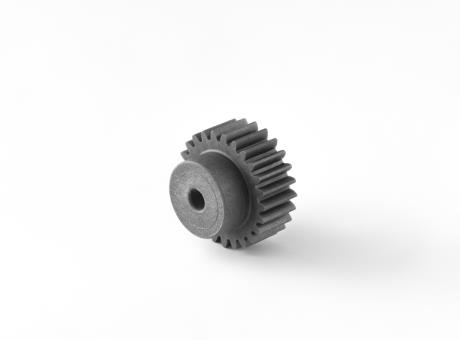 Spur gears in PA6 reinforced with glass fiber, gray color