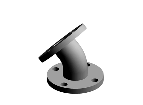 Star Pipe Products - Free CAD models - Flanged fittings - 45° Flanged ...