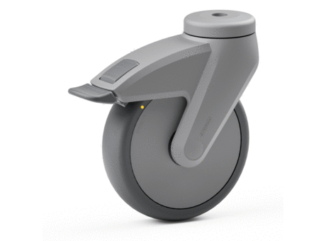 Single wheel swivel castor