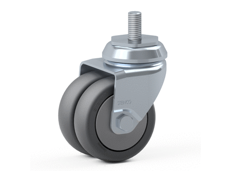 Double swivel castor