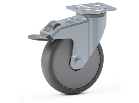 Single wheel swivel castor