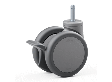 Double swivel castor