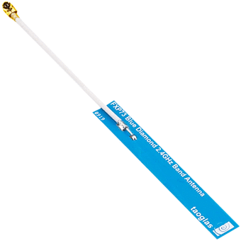 Blue Diamond FXP73 2.4GHz Flex PCB Antenna, MMCX(M)RA, 100mm Ø1.13
