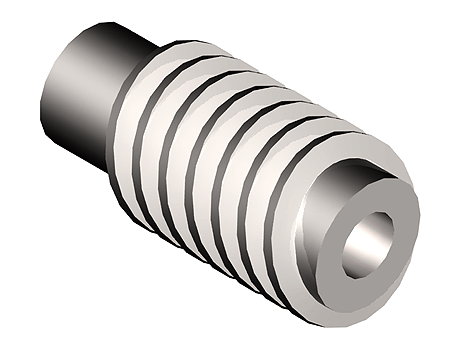 Worm, Modules 0.5 to 1, Single & double lead, Right handed, Steel:ETG 100