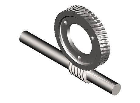 Worm Gear Set, Mountable wheel rim with  worm shaft, 1 - 8 leads, modul 1,0 - 4,0