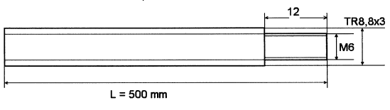 Spindle with thread