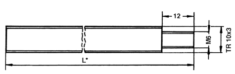 Spindle with thread