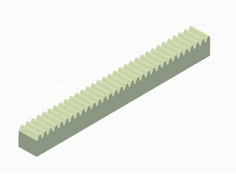 Rack, Modules 0.5 to 6, Plastic (injection moulded), 20° PA
